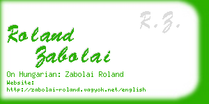 roland zabolai business card